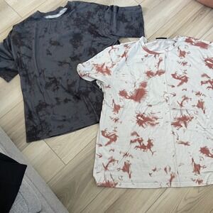 Shein Curve Tie Dye T-Shirt Plus Size‎ Top Oversized XL Set of 2